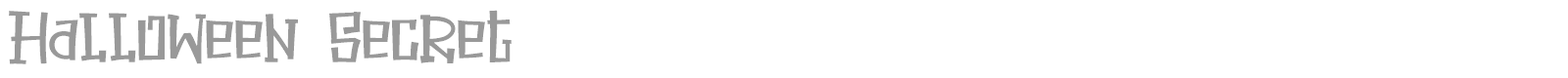 Halloween Secret font preview